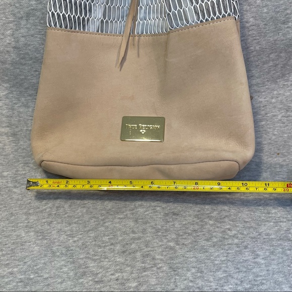 TRUE RELIGION Backpack Beach Bag Drawstring Suede and Mesh Waterproof Liner - Picture 8 of 9